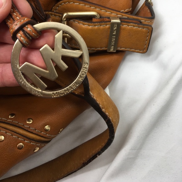 Michael Kors Vintage Astor StuddedBelted Harness SatchelCrossbody - Picture 9 of 14